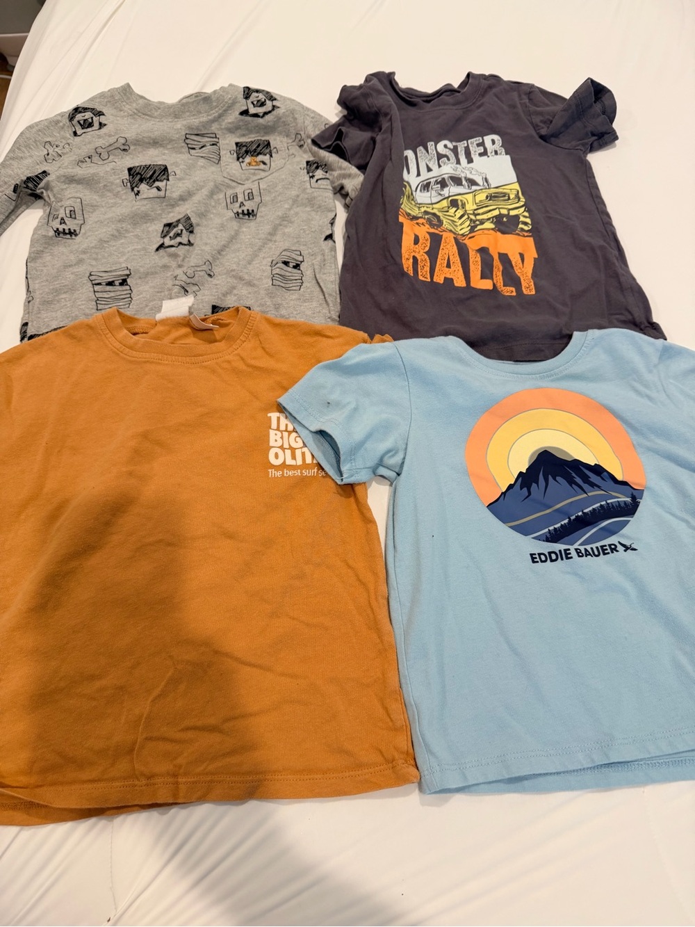 Eddie Bauer Light Blue Mountain Sunset Graphic Tee - Short Sleeve A5